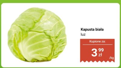 Kapusta biała luz promocja w Biedronka