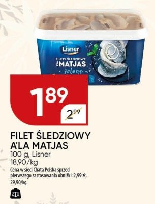 Filet śledziowy a la Matjas promocja w Chata Polska