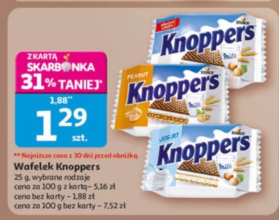 Wafelek Knoppers promocja w Auchan