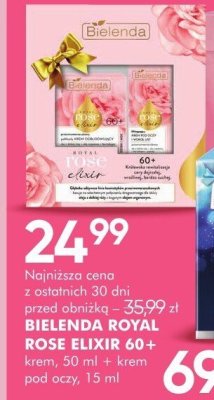 Krem BIELENDA ROYAL ROSE ELIXIR, 50 ml + krem pod oczy, 15 ml promocja w Super-Pharm