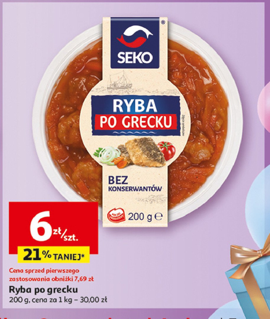 Ryba po grecku Seko promocja w Auchan