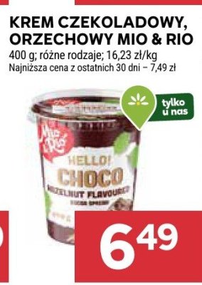 Krem czekoladowy, orzechowy Mio & Rio promocja w Stokrotka