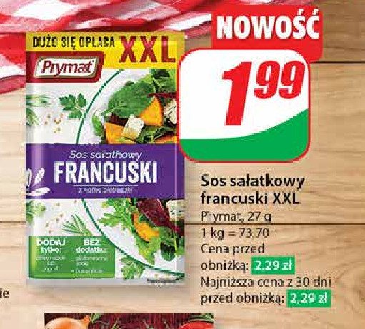 Sos sałatkowy francuski Prymat promocja