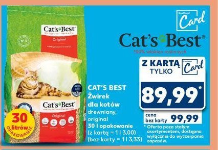 Żwirek drewniany original Cat's best promocja