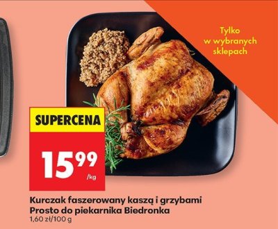 Kurczak faszerowany kaszą i grzybami Prosto do piekarnika Biedronka promocja w Biedronka