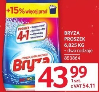 Proszek do prania Bryza 6,825 KG promocja w Selgros