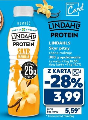 Skyr pitny Lindahls Protein różne rodzaje promocja w Kaufland
