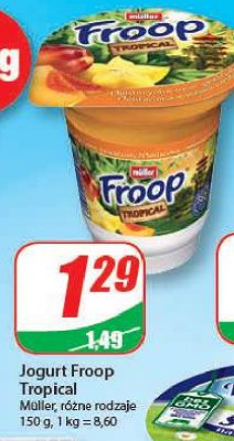 Jogurt tropical nektarynka Muller froop promocja