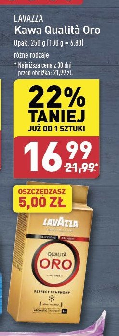 Kawa LAVAZZA QUA TA ORO ESPRESSO promocja