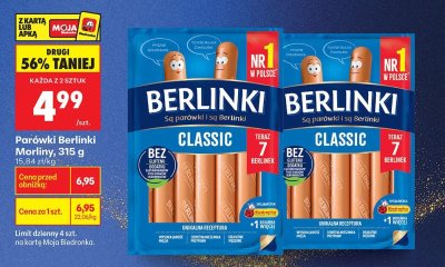 Parówki Classic promocja w Biedronka