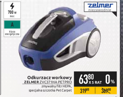 Odkurzacz zvc371ha Zelmer promocja