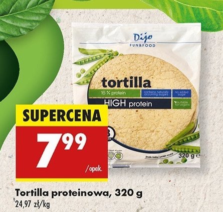 Tortilla high protein Dijo promocja w Biedronka