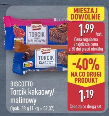 Torcik malinowy  promocja w Aldi