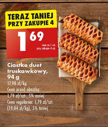 Ciastko duet truskawkowy promocja