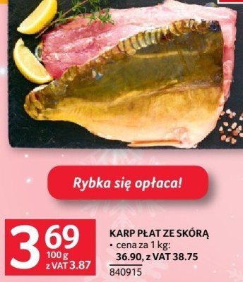 Karp płat ze skórą promocja w Selgros