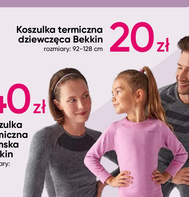 Koszulka termiczna dziewczęca 92-128 cm Bekkin promocja w Pepco