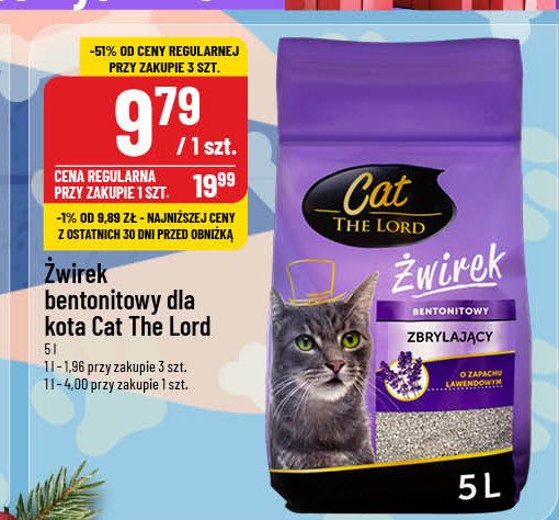 Żwirek bentonitowy Cat the lord promocja w POLOmarket