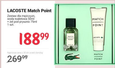 Zestaw dla mężczyzn Match Point - woda toaletowa + żel pod prysznic  promocja w Rossmann