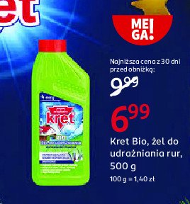 Proszek do zapobiegania powstawania zatorów Kret bio promocja w Rossmann