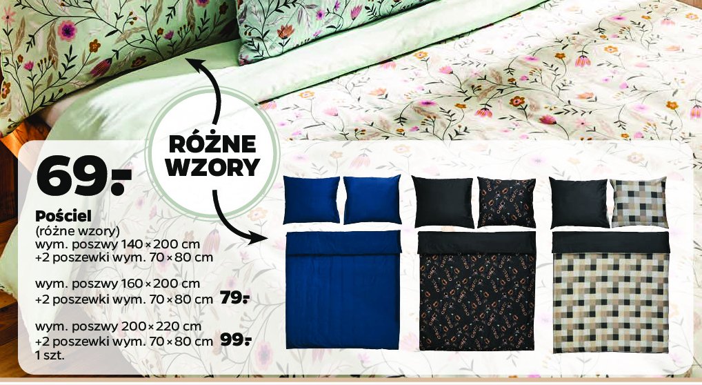 Komplet po艣cieli 140 x 200 + 2x 70 x 80 cm promocja
