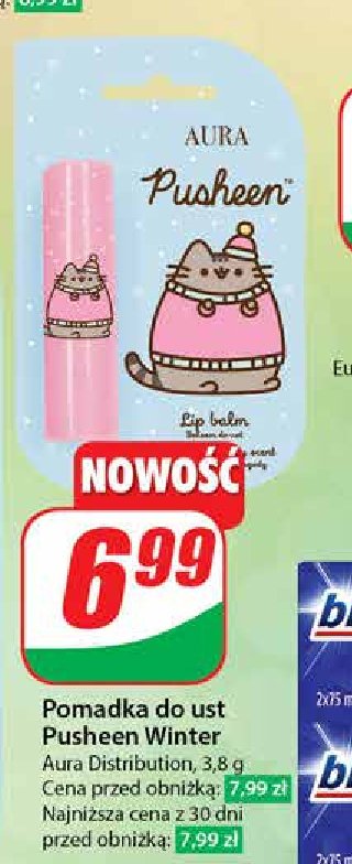 Pomadka pusheen winter cranberry AURA COSMETICS promocja w Dino