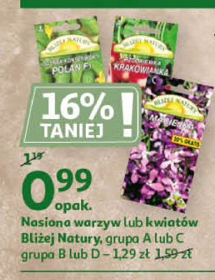 Nasiona grupa a Bli偶ej natury (nasiona) promocja