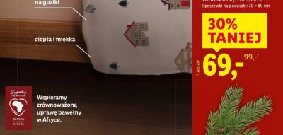 Pościel flanelowa 220×200 cm + 2x 70×80 cm promocja w Lidl