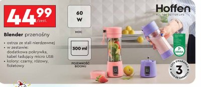 Blender przenośny 60 w Hoffen promocja