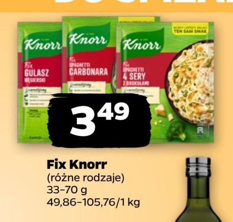 Spaghetti 4 sery z brokułami Knorr fix promocja