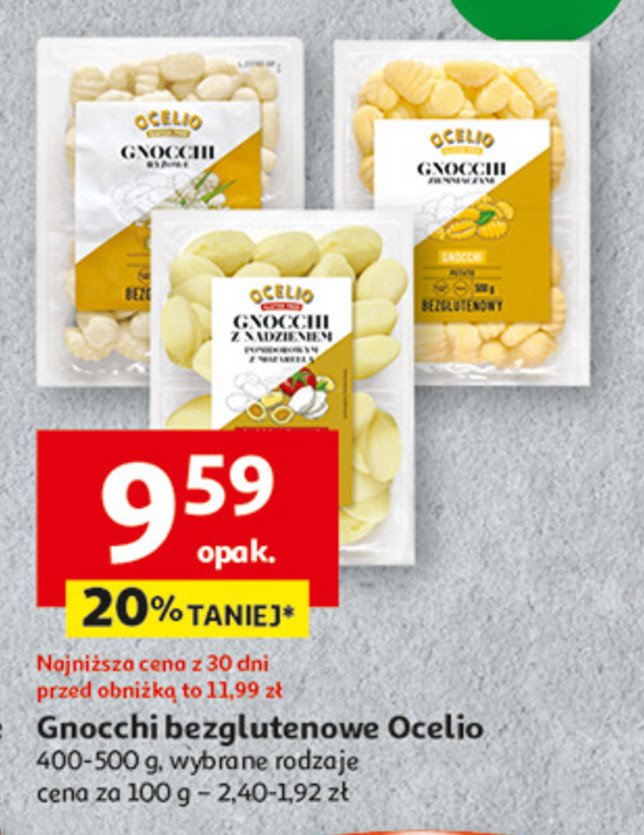 Gnocchi ziemniaczane z pomidorami OCELIO promocja w Auchan