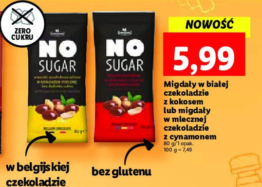 Migdały w białej czekoladzie z kokosem Eurohansa promocja