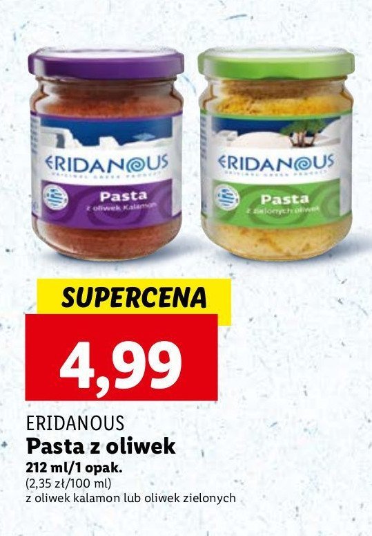 Pasta z oliwek Eridanous promocja