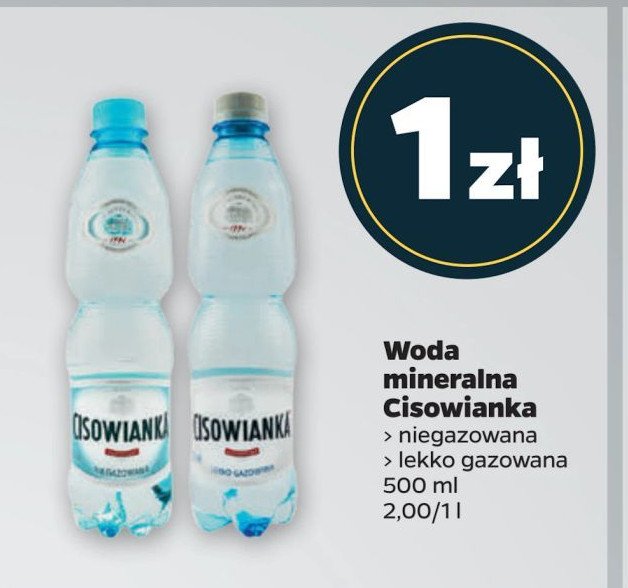 Woda niegazowana Cisowianka promocja w Netto