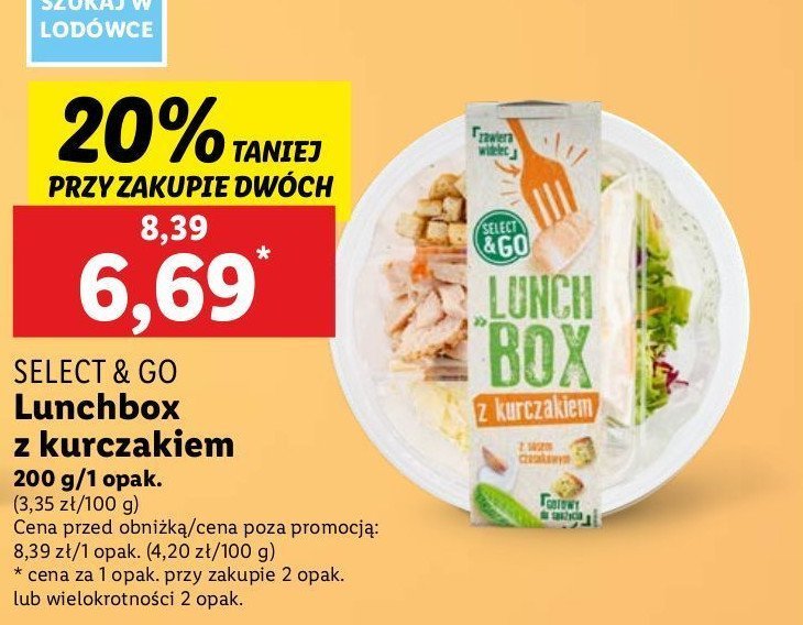 Lunchbox z kurczakiem Select & go promocja