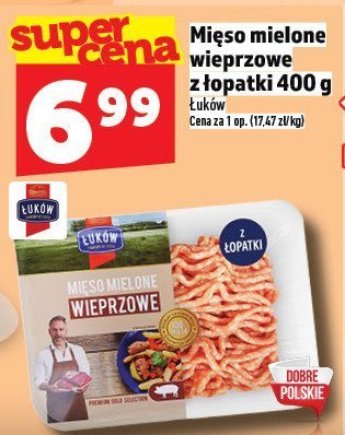 Mięso mielone wieprzowe z łopatki Łuków promocja w TOPAZ