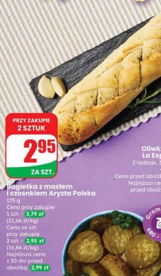 Bagietka z masłem i czosnkiem Aryzta Polska promocja w Dino