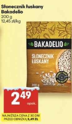 Słonecznik łuskany Bakadelio promocja w Delikatesy Centrum