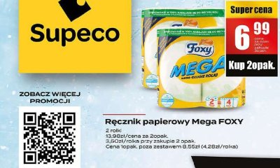 Ręcznik papierowy Mega FOXY 2 rolki promocja w Supeco