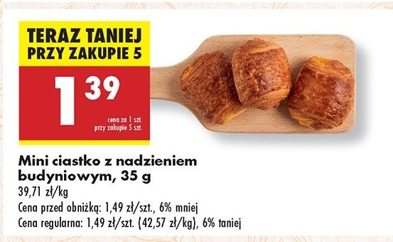 Mini ciastko z nadzieniem budyniowym promocja w Biedronka