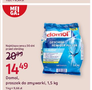 Proszek do zmiękczania wody Domol promocja w Rossmann