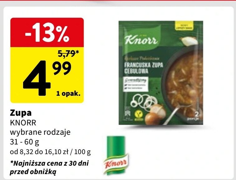 Francuska zupa cebulowa Knorr promocja