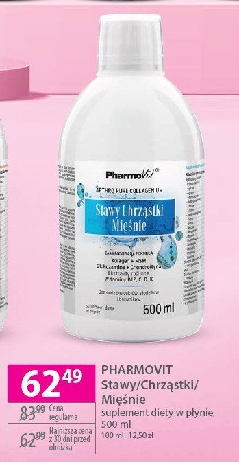 Suplement stawy/ chrząstki/ mięśnie Pharmovit promocja