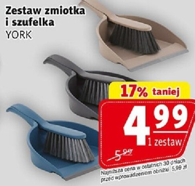 Zestaw zmiotka i szufelka York promocja w Prim Market