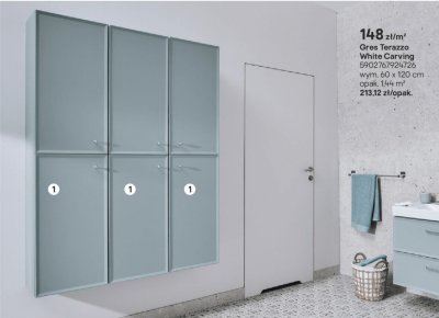 Gres Terazzo White Carving Castorama promocja w Castorama