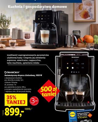 Automatyczny ekspres ciśnieniowy SilverCrest 1450 W promocja w Lidl