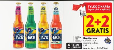 Napój piwny CAPTAIN JACK wybrane rodzaje promocja w Intermarche