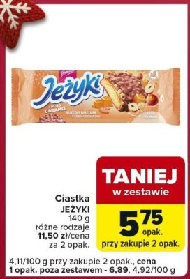 Ciastka JEŻYKI różne rodzaje promocja w Carrefour Express
