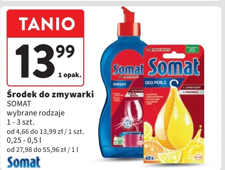 Odświeżacz do zmywarek lemon & orange Somat deo duo-perls promocja