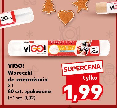 Woreczki do mrożenia 2 l Vigo! promocja w Kaufland