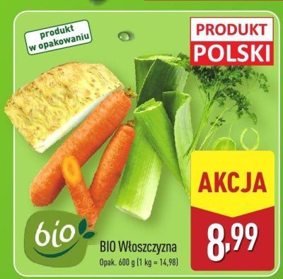 Warzywa BIO Włoszczyzna promocja w Aldi